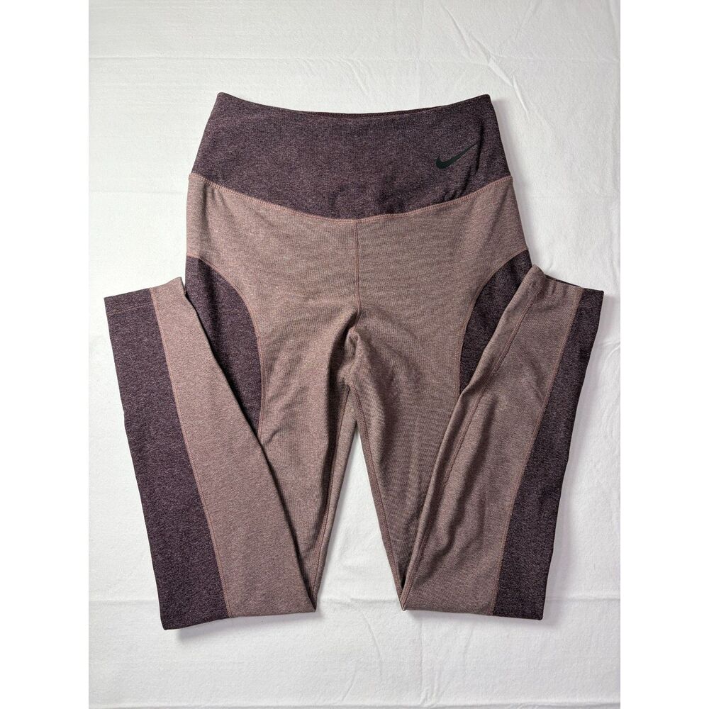 Nike Dri-FIT Legend Full Length Leggings Colorblock Heathered Plum Medium